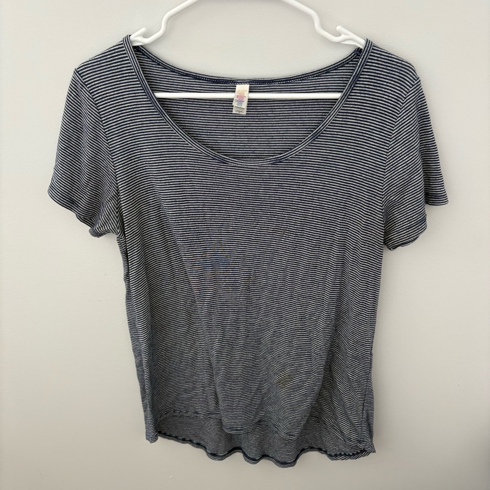 LuLaRoe Striped Short Sleeve Tee